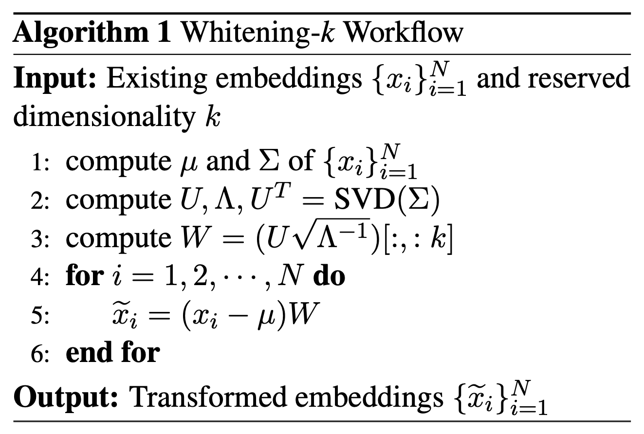 BERT-whitening的基本流程